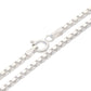 2mm Sterling Silver Box Chain Necklace | Made in Italy