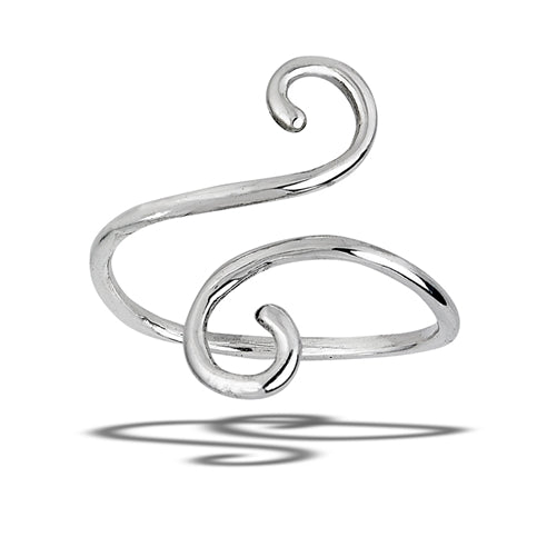 Adjustable Split Orbit Sterling Silver Thumb Ring