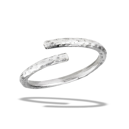 Adjustable Hammered Sterling Silver Ring