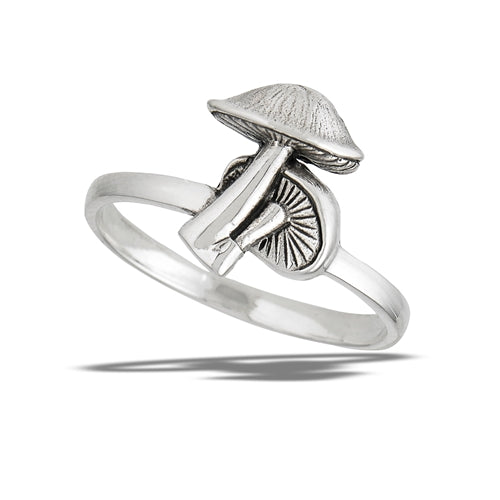 Sterling Silver Double Mushroom Ring