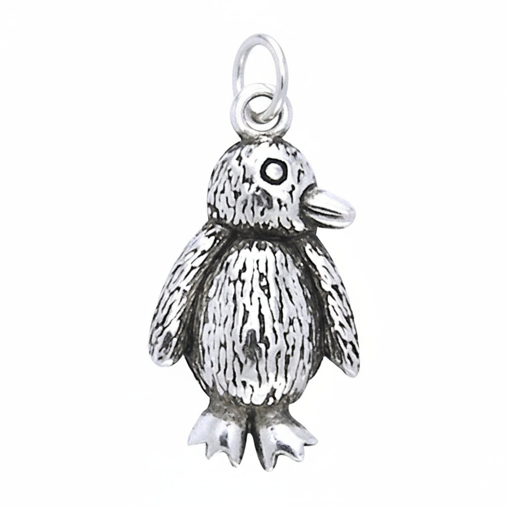 Sterling Silver Petite Penguin Bird Charm