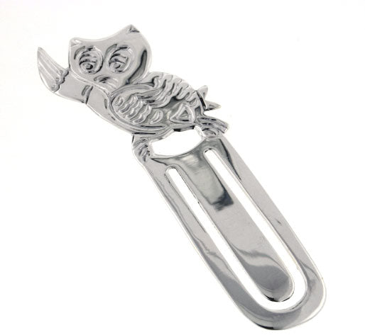 Give a Hoot! Sterling Silver Reading Night Owl Bookmark Owls - Silver Insanity