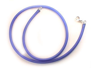 Rubber Cord ~ Sterling Silver Necklace