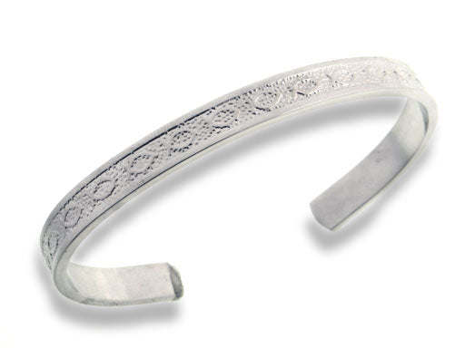 Christian Fish Embossed Silver Plated Solid Copper Adjustable 8 Cuff Silver Insanity