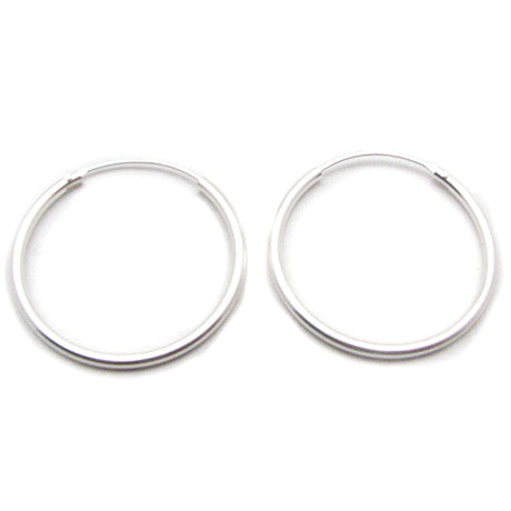 Endless Hoops from 1" to 4" ~  Sterling Silver