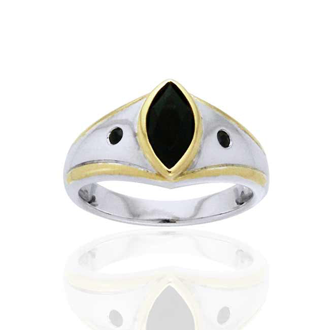 Magic Night Black Spinel Sterling Silver Ring - Silver Insanity