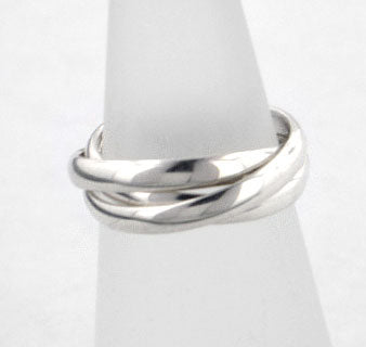 Sterling Silver 3-Band Russian Wedding Ring - Silver Insanity