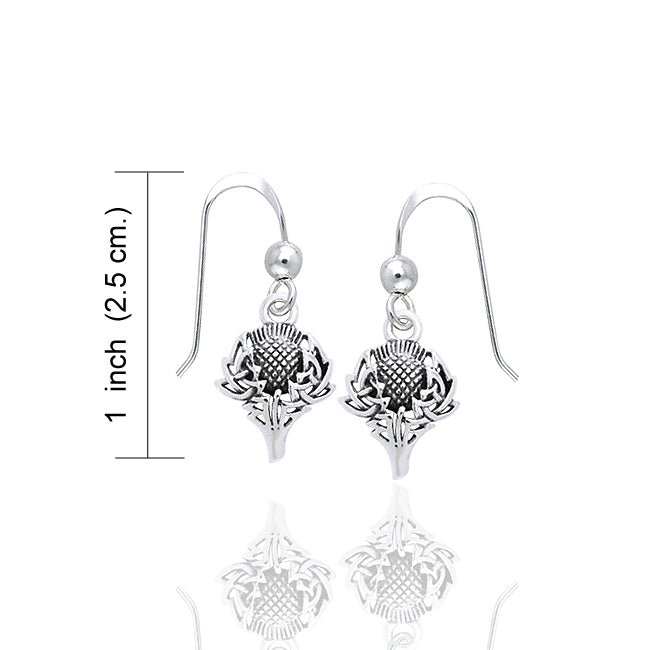 Celtic Spirit of Alba Thistle Sterling Silver Earrings - Silver Insanity