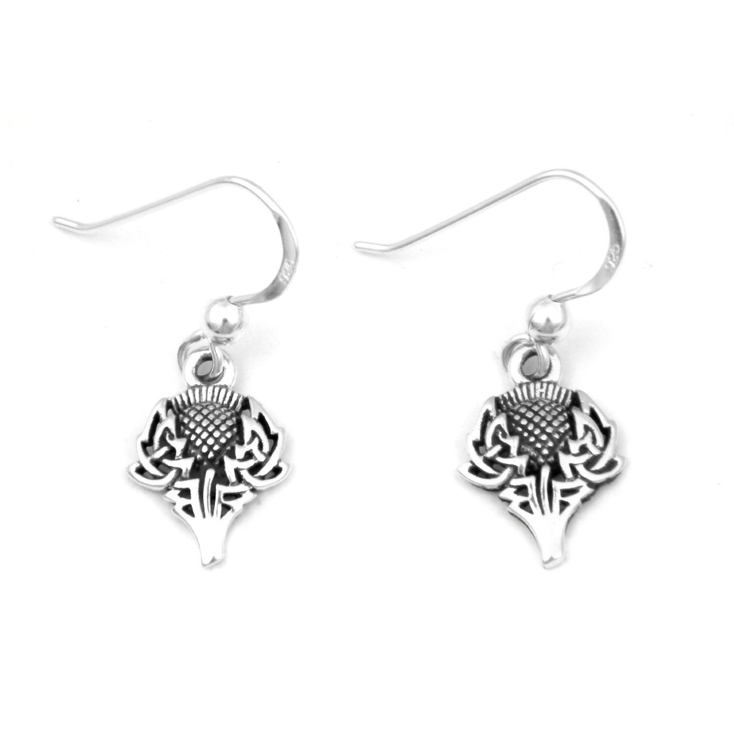 Celtic Spirit of Alba Thistle Sterling Silver Earrings - Silver Insanity