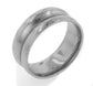 7mm Saturn Concaved High Polish Titanium Comfort Wedding Band Ring - Silver Insanity