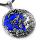 Sterling Silver Blue Moon Luna Greek Goddess Pendant with 19" Silk Necklace - Silver Insanity