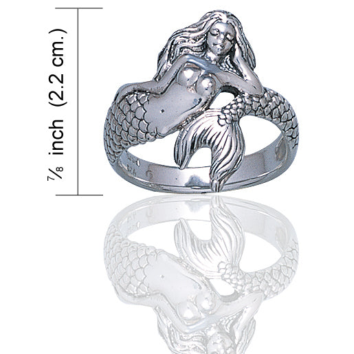 Sterling Silver Wrapped Sea Nymph Mermaid Ring - Silver Insanity