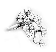 Sterling Silver Ivy Vines and Leaves Ring - Silver Insanity