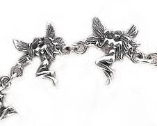 Sterling Silver 7" Fairy Faery Link Bracelet Jewelry - Silver Insanity