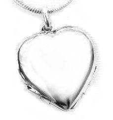 Sterling Silver Four 4 Panel Heart Photo Locket Pendant - Silver Insanity