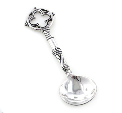 Irish Celtic Knot Sterling Silver Salt Dipper Spoon - 55mm Long - Silver Insanity