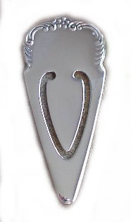 Wide Repousse Floral Sterling Silver Bookmark Book Gift - Silver Insanity