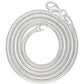 Silver chain necklace on a white background