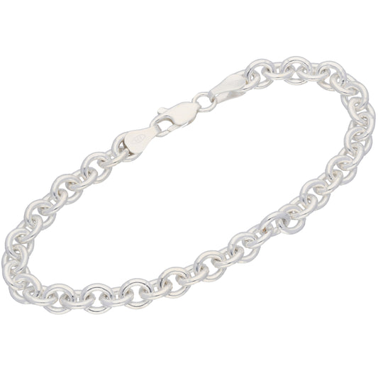 Cable Link Chain Bracelet, Sterling Silver, 6mm Wide - 7", 7.5", 8" Lengths