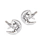 Small Moon and Star Sterling Silver Stud Earrings