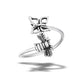 Sterling Silver Adjustable Bee and Butterfly Ring