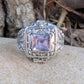Midnight Elixir - Square Poison Locket Box Sterling Silver Ring