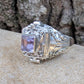 Midnight Elixir - Square Poison Locket Box Sterling Silver Ring