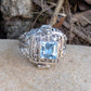 Midnight Elixir - Square Poison Locket Box Sterling Silver Ring