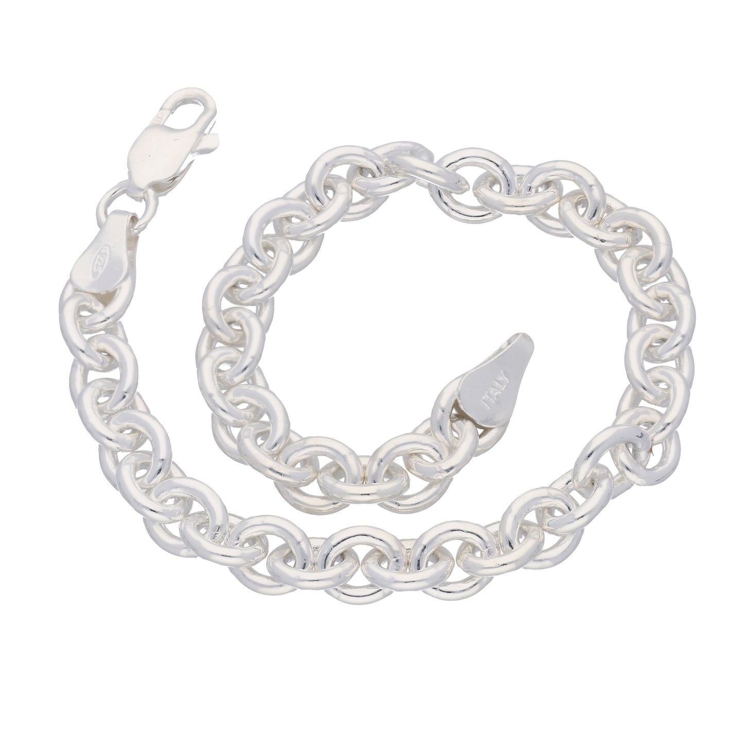 Cable Link Chain Bracelet, Sterling Silver, 6mm Wide - 7", 7.5", 8" Lengths