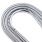 Close-up of a coiled silver snake-shaped object on a white background