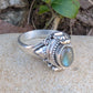 Oval Poison Ring - Sterling Silver and Gemstone
