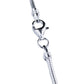 Silver clasp on a white background