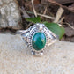 Oval Poison Ring - Sterling Silver and Gemstone