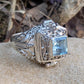 Midnight Elixir - Square Poison Locket Box Sterling Silver Ring