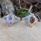 Roman Vessel Poison Ring - Sterling Silver and Gemstone