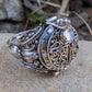 Secret Chamber Round Poison Ring in Sterling Silver