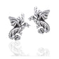 Small Flying Dragons - Detailed Sterling Silver Post Stud Earrings