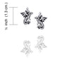 Small Flying Dragons - Detailed Sterling Silver Post Stud Earrings