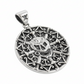 Sterling Silver Pirate Skull Medallion Pendant