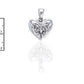 Celtic Knot Celtic Knot Eternal Heart Sterling Silver Pendant 18" Chain Necklace - Silver Insanity