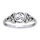Triple Spiral Celtic Knot Triskele Trinity Sterling Silver Ring