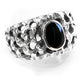 Sterling Silver Ancient Style Black Onyx Ring - Silver Insanity
