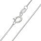 Italian 1mm Sterling Silver Box Link Chain Necklace - Silver Insanity