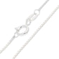Italian 1mm Sterling Silver Box Link Chain Necklace - Silver Insanity