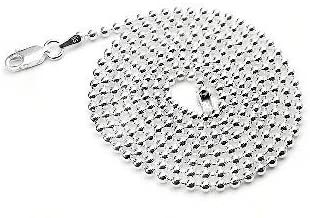 3mm bead ball sterling silver chain