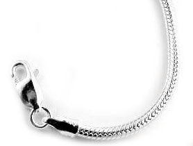 Heavy 3mm Sterling Silver Snake Chain Necklace - Silver Insanity