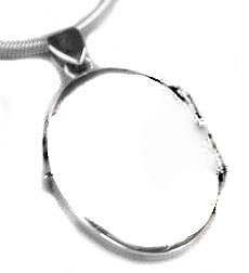 Small Sterling Silver Plain Oval Locket Charm Pendant - Silver Insanity