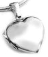 Sterling Silver Smooth Classic Heart Locket Pendant with 18" Snake Chain Necklace - Silver Insanity