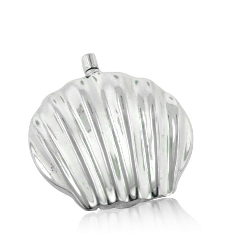 Shell Shaped Sterling Silver Collectible Perfume Bottle Vial - Silver Insanity