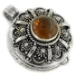 Sterling Silver Pressed Baltic Amber Poison Locket Pendant for Herbs or Prayers - Silver Insanity